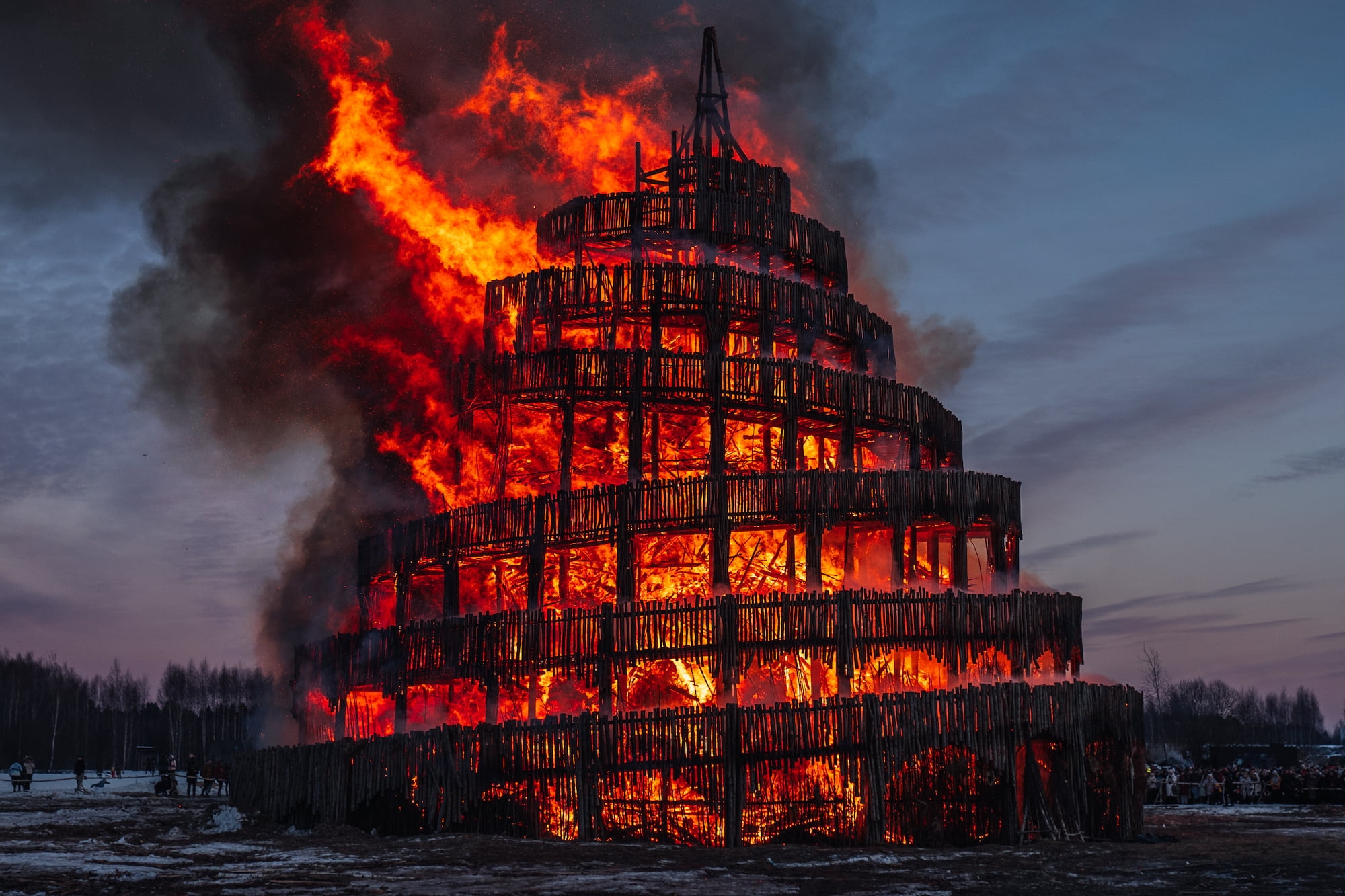 Сожжение «Вавилонской башни», 2022 год